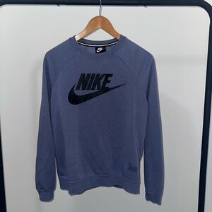 Nike Indigo Crewneck Sweatshirt - Slate Blue with Black Logo